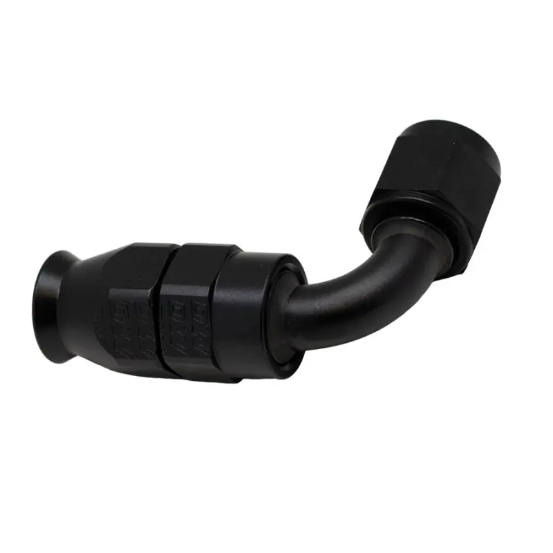 Deatschwerks 6An Female Swivel 90-Degree Hose End Ptfe (Incl 1 Olive Insert) – Anodized Matte Black 1