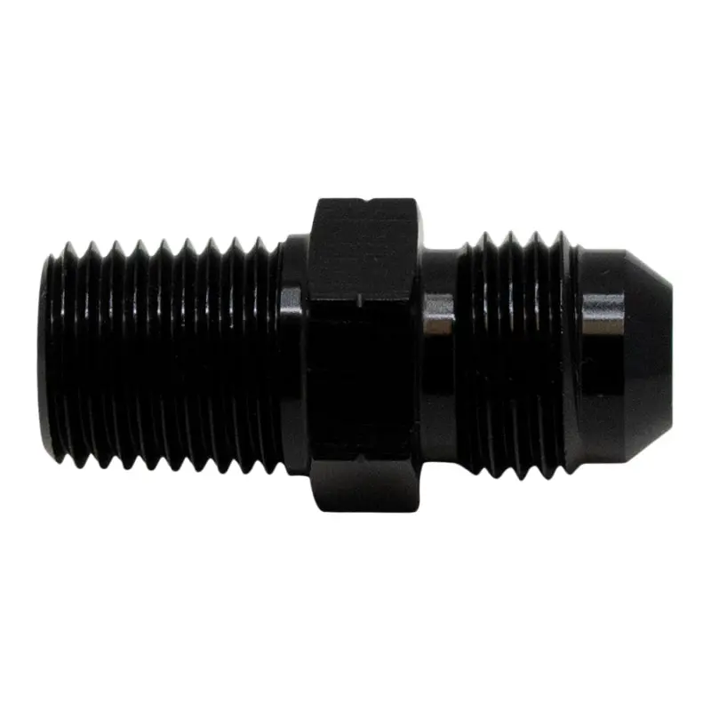 Deatschwerks 6An Male Flare To 1/4Inch Male Npt Adapter - Anodized Matte Black 1