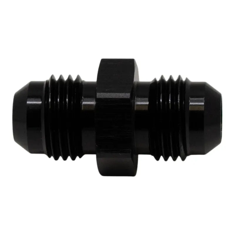 Deatschwerks 6An Male Flare To 6An Male Flare Coupler Anodized Matte Black 1