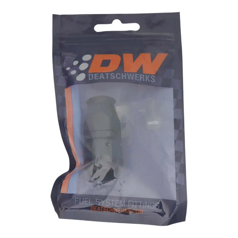 Deatschwerks 8An Female Swivel Straight Hose End Ptfe Anodized Matte Black With Olive Insert 2