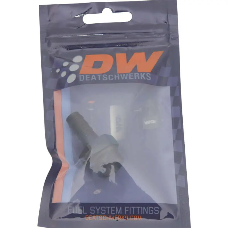 Deatschwerks 8An Orb Male To 3/8 In. Male Triple Barb Fitting (Incl O-Ring) – Anodized Matte Black 2