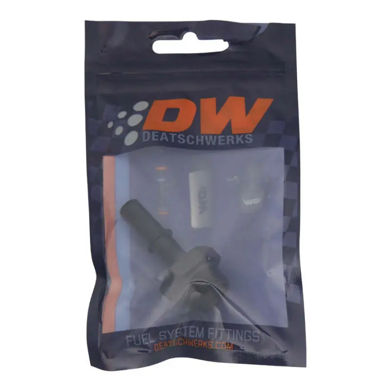 Deatschwerks 8An Orb Male To 3/8 Inch Male Efi Quick Connect Adapter Anodized Matte Black 2