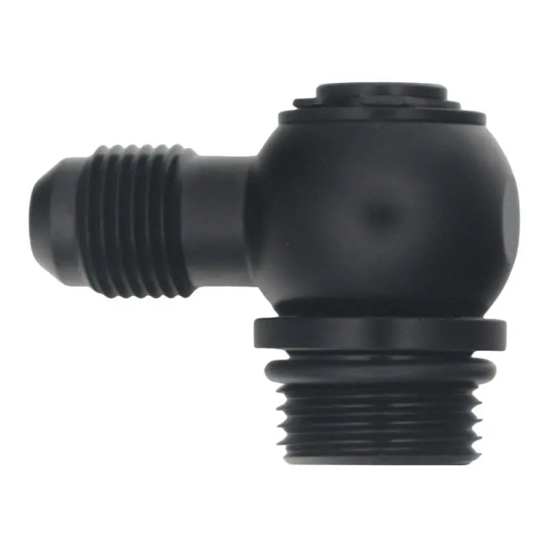 Deatschwerks 8An Orb To 6An Low Profile 90-Degree Swivel - Matte Black 1