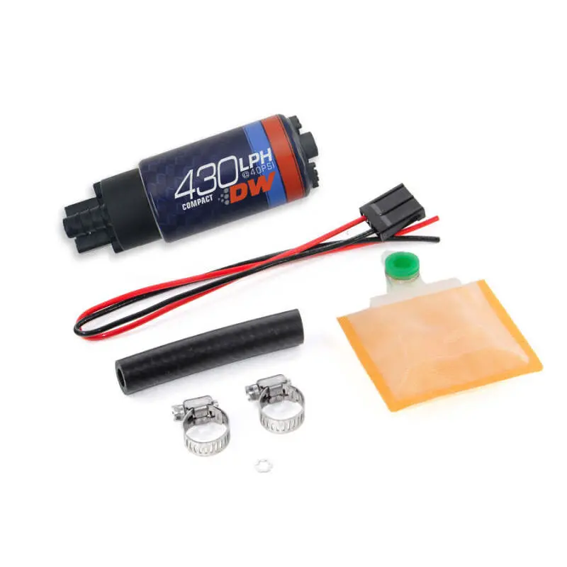 Deatschwerks Compact Fuel Pump Dw430c 430Lph Universal Install Kit 1