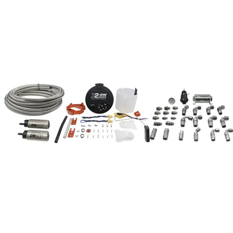 Deatschwerks X2 Series Fuel Pump Module For 2006+ – With Dual Dw400 Pumps And Return Ptfe Plumbing Kit 1
