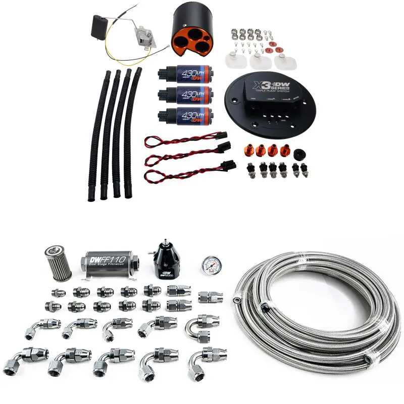 Deatschwerks X3 Fuel Module With Dw430c Pump And Plumbing Kit For 98-04 Ford Mustang Base Gt Bullitt 1