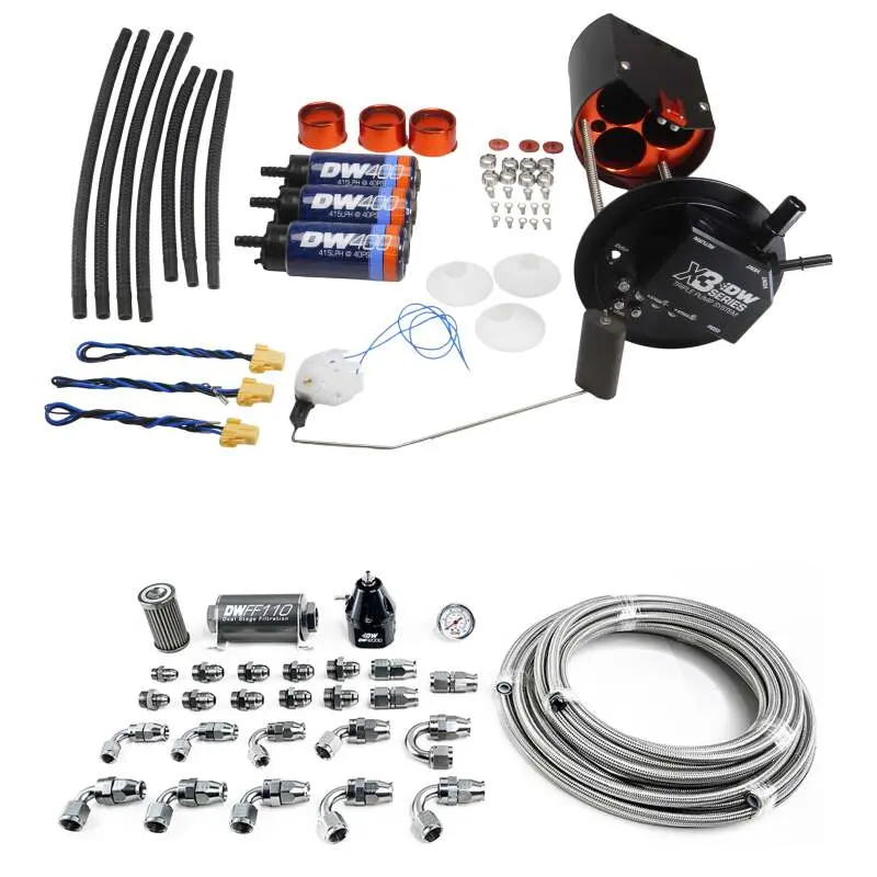 Deatschwerks X3 Module With Dw400 Pumps & Ptfe 8An Kit For Gm Truck 05-18 1