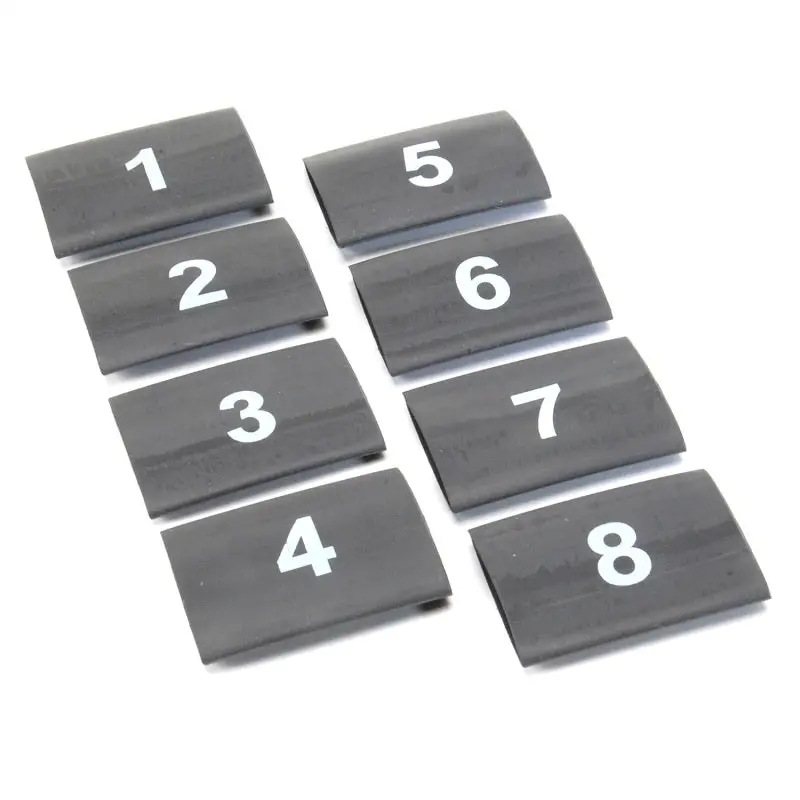Dei Wire Markers 8Pc Set Numbered 1-8 Black Wire Markers Set 1