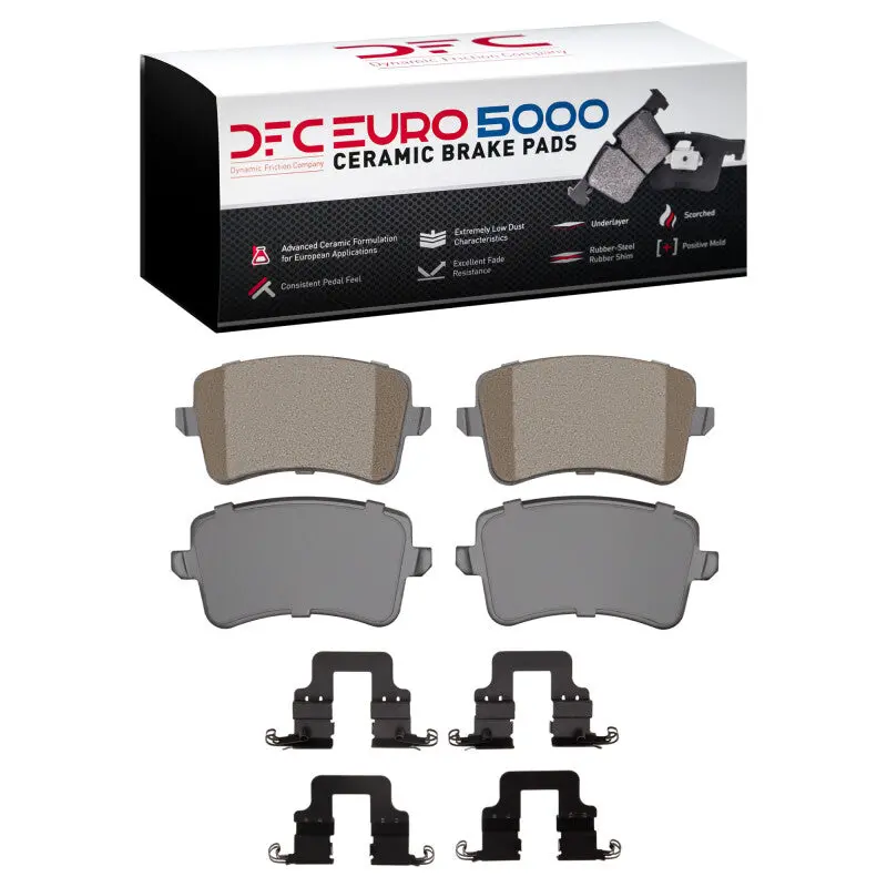 Dfc 08-17 Audi A4 (Usa/Canada) Rear Euro 5000 Ceramic Brake Pads Hardware Kit 1