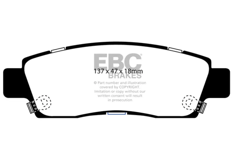 Ebc 07+ Buick Enclave 3.6 Greenstuff Rear Brake Pads 2