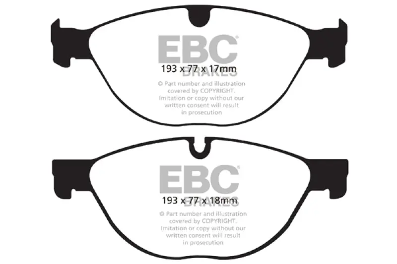 Ebc 10-15 Jaguar Xf 5.0 Supercharged (470) Redstuff Front Brake Pads 2