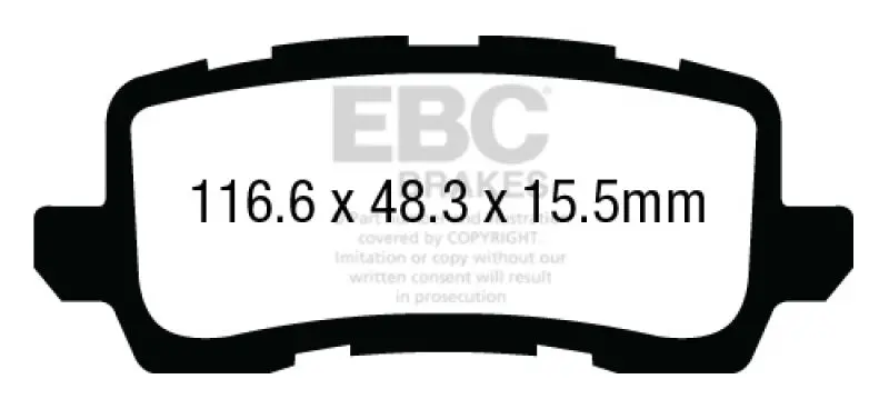 Ebc 13+ For Acura Rlx 3.5 Greenstuff Rear Brake Pads 2
