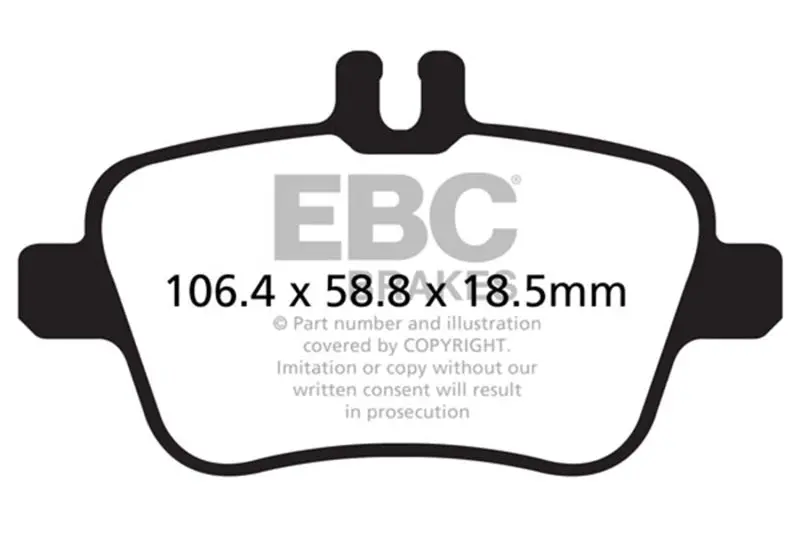 Ebc 13+ Mercedes-Benz Cla250 2.0 Turbo Redstuff Rear Brake Pads 2