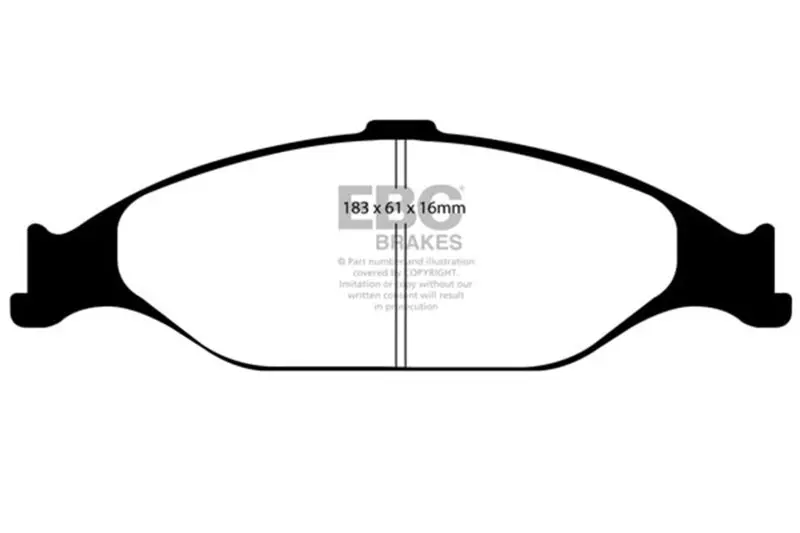 Ebc 1999–2004 Ford Mustang 3.8 Yellowstuff Front Brake Pads 2
