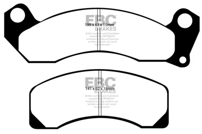Ebc 2.3 Yellowstuff Front Brake Pads For 1983–1993 Ford Mustang (Rear Rotors) 2