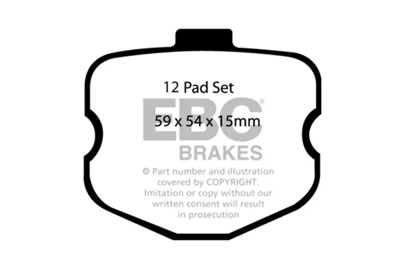 Ebc 2006–2008 Redstuff Front Brake Pads For Chevrolet Corvette (C6) 7.0 (Z06) 1