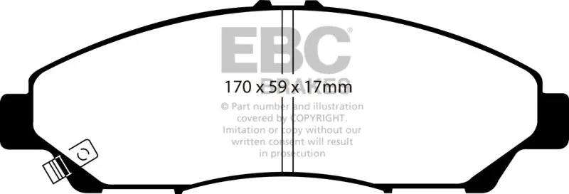 Ebc 2007–2013 Acura Mdx 3.7 Ultimax2 Front Brake Pads 2