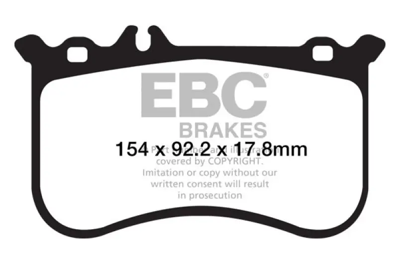 Ebc 2010–2011 Mercedes-Benz Cl550 5.5 Amg Sport Pkg Redstuff Front Brake Pads 2