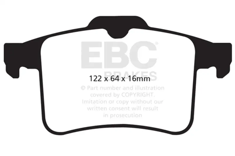 Ebc 2010–2015 Rear Brake Pads For Jaguar Xf 5.0 Supercharged Yellowstuff (470) 2