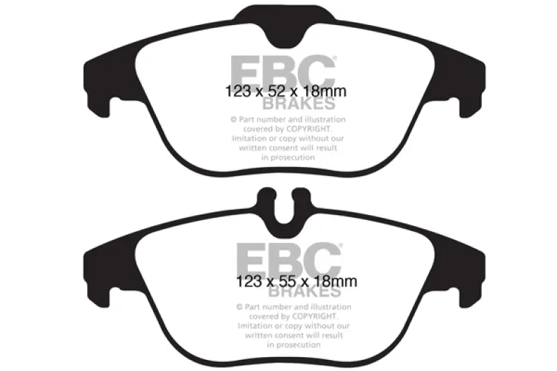 Ebc 2012–2014 Mercedes-Benz C250 (W204) 1.8 Turbo Redstuff Rear Brake Pads 1