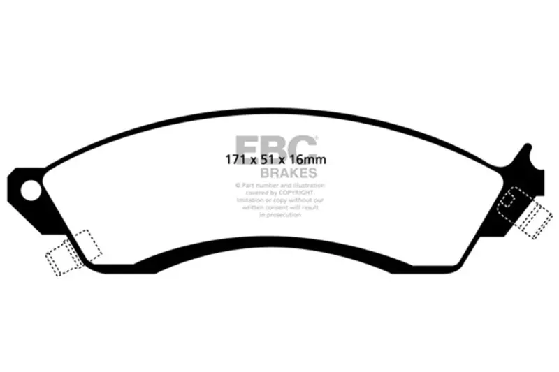 Ebc Bluestuff Front Brake Pads For 85-88 Chevrolet Camaro 3Rd Gen 2.8 (Performance Package) 1