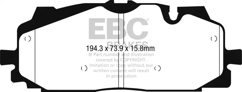 Ebc Bluestuff Front Brake Pads For Audi S4/S5 - High Friction Material 1
