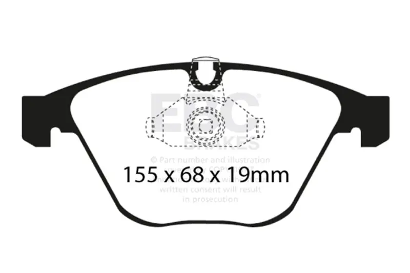 Ebc Bluestuff Front Brake Pads High Friction Sport Race Material For 08-10 Bmw M3 40 E90 1