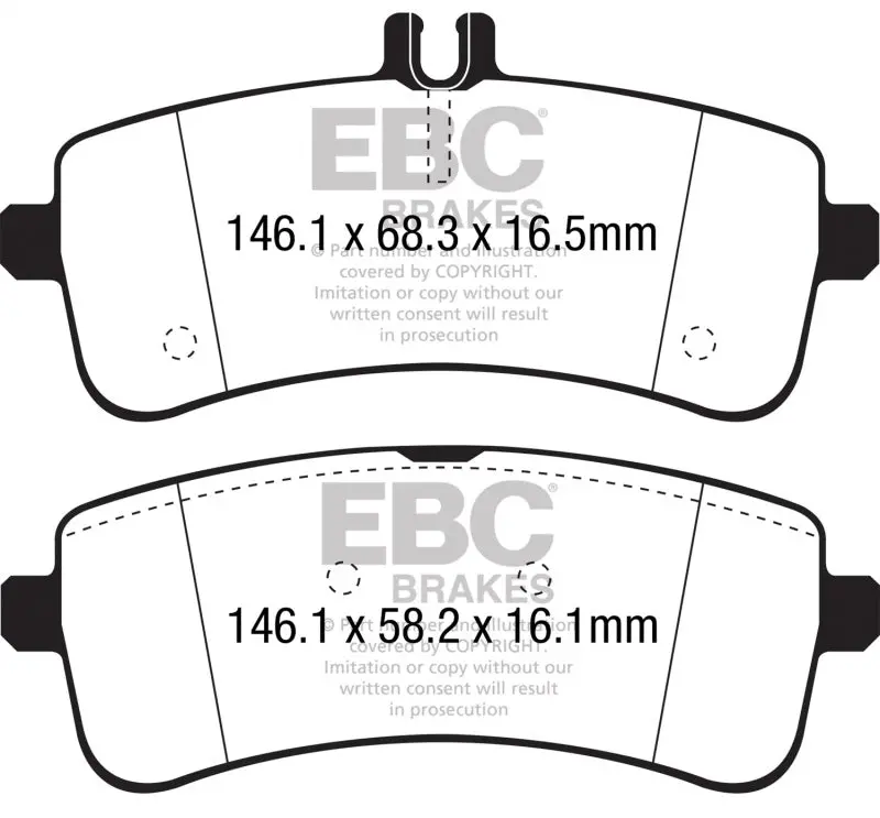 Ebc Bluestuff Rear Brake Pads 2015+ Mercedes-Benz C63 S Amg (W205) 4.0L Twin Turbo 2