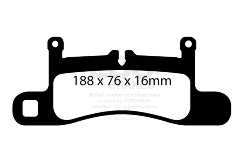 Ebc Bluestuff Rear Brake Pads For 11+ Porsche Cayenne 3.0 Supercharged Hybrid 1