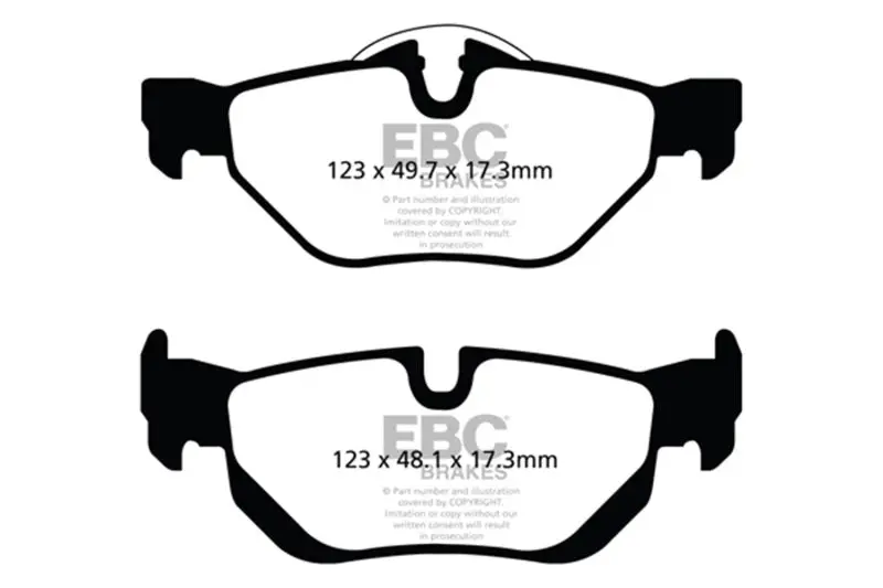 Ebc Bluestuff Rear Brake Pads Set For Bmw X1 (2013–2015) High Friction Sport Compound 2
