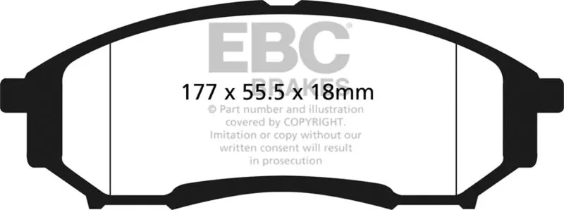 Ebc Extra Duty Rear Brake Pads High Friction 05-07 Ford F250 Super Duty 5.4 2Wd 1