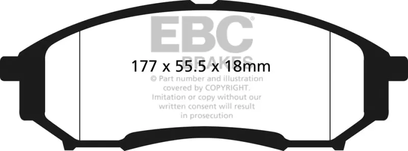 Ebc Extra Duty Rear Brake Pads High Friction 05-07 Ford F250 Super Duty 5.4 2Wd 2