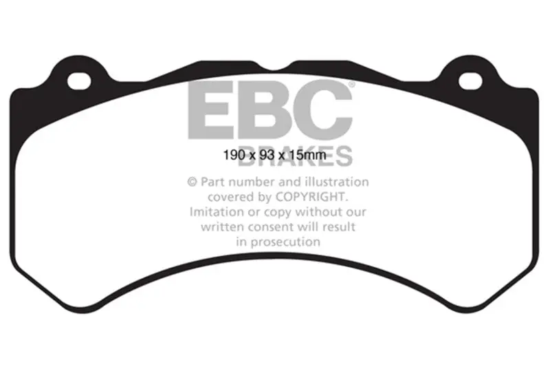 Ebc Front Brake Pads Redstuff 16+ Cadillac Ats-V 3.6 Twin Turbo 1