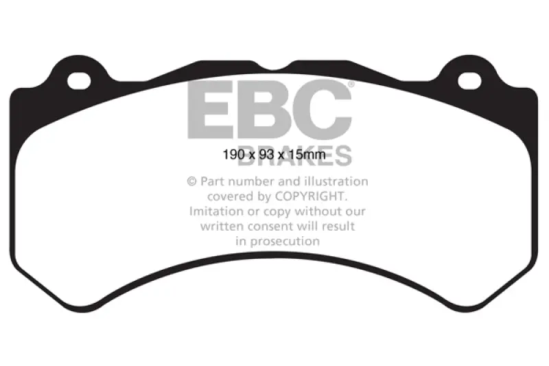 Ebc Front Brake Pads Redstuff 16+ Cadillac Ats-V 3.6 Twin Turbo 2