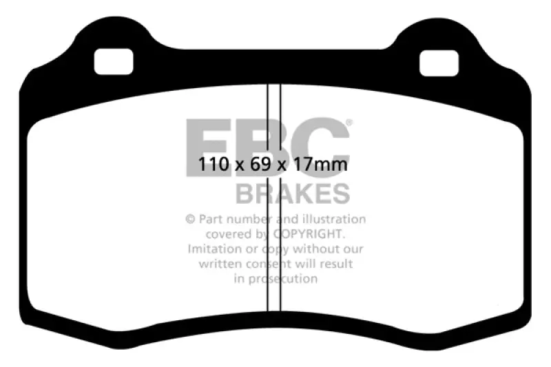 Ebc Front Brake Pads Redstuff 96-03 Alfa Romeo Gtv 3.0 (Brembo) 2