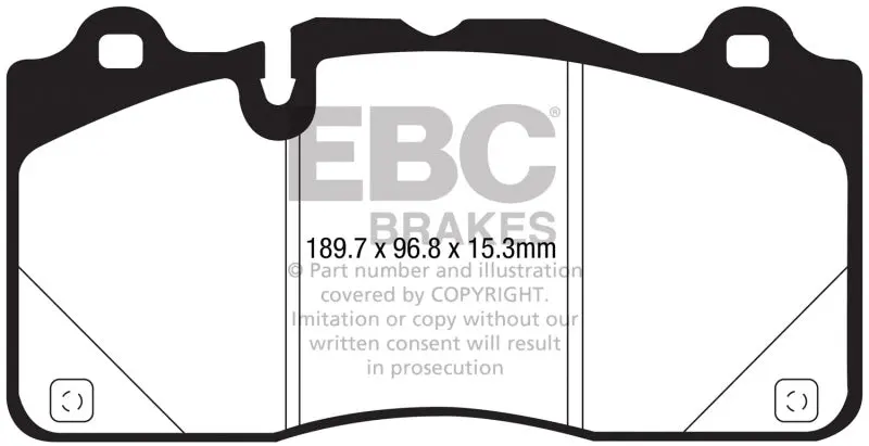 Ebc Front Brake Pads Redstuff Ceramic Low Dust 16-18 Cadillac Cts-V 1