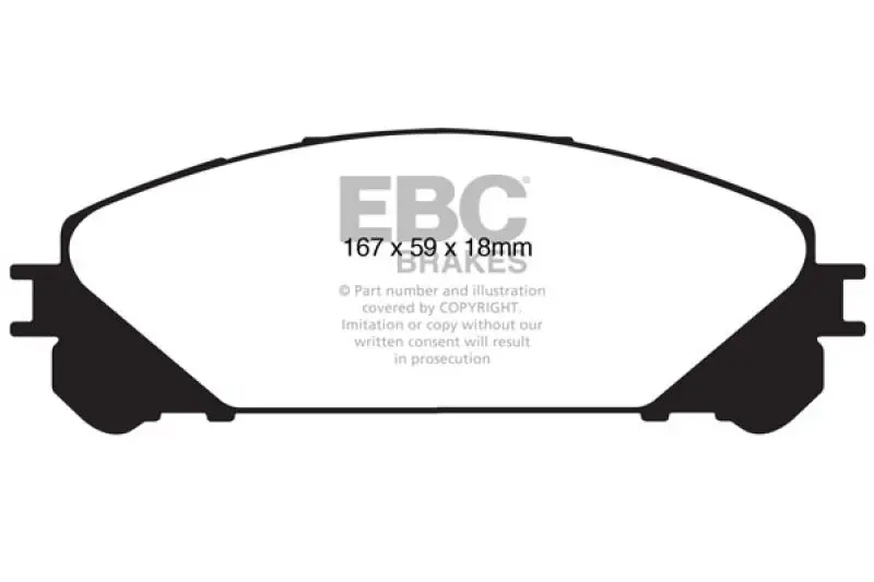 Ebc Front Brake Pads Yellowstuff 15+ Lexus Nx200t 2.0 Turbo 2