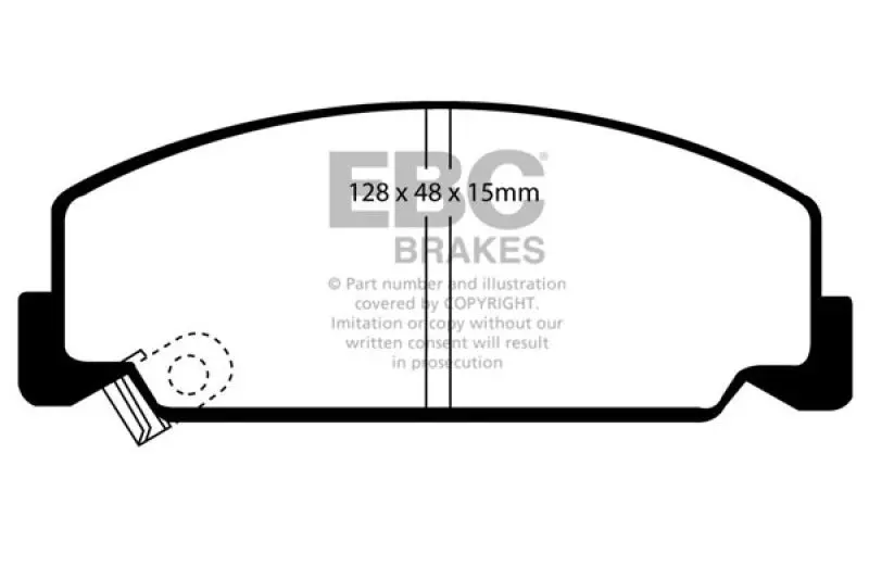 Ebc Front Brake Pads Yellowstuff 93-95 Honda Civic Coupe 1.5 Dx 1