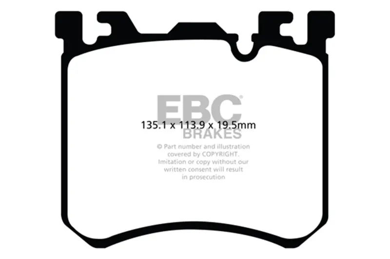 Ebc Front Brake Pads Yellowstuff High Performance For 2010 And Newer Bmw X5m 44 Twin Turbo 1