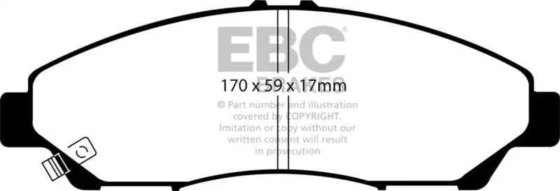 Ebc Front Greenstuff Brake Pads 07-13 Acura Mdx 3.7 1