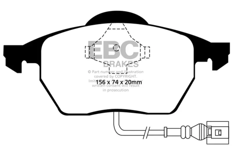 Ebc Greenstuff Front Brake Pads 1.8 Turbo 99-05 Volkswagen Beetle 1
