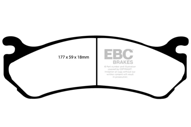 Ebc Greenstuff Front Brake Pads For 02 Cadillac Escalade 5.3 (Akebono Rear Caliper) 1