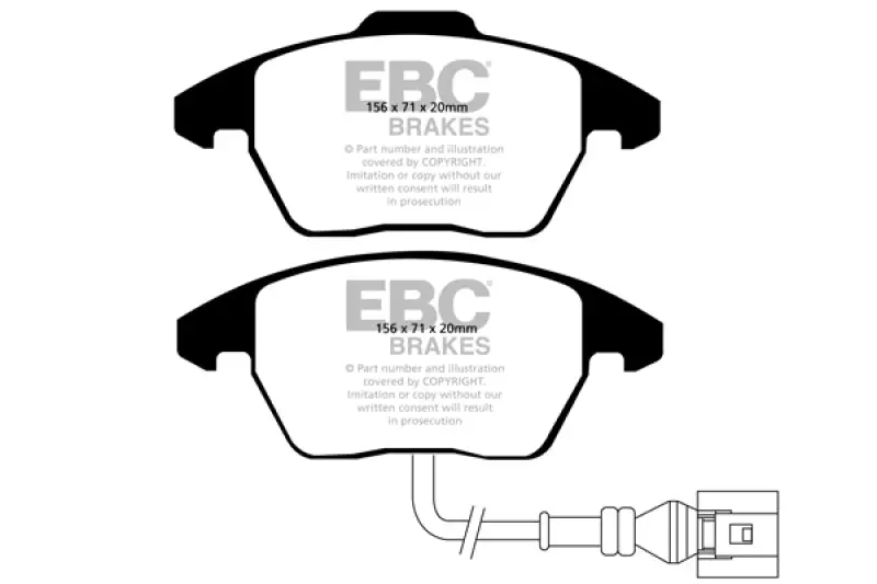 Ebc Greenstuff Front Brake Pads For 06-13 Audi A3 2.0 Turbo (Girling Rear Caliper) 2