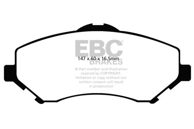 Ebc Greenstuff Front Brake Pads For 08-11 Chrysler Town & Country 3.3 2