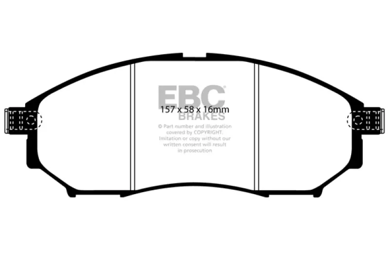 Ebc Greenstuff Front Brake Pads For 08-13 Infiniti Ex35 3.5 1