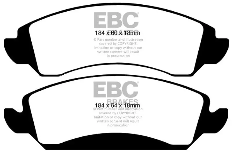 Ebc Greenstuff Front Brake Pads For 09-14 Cadillac Escalade 6.0 Hybrid 1