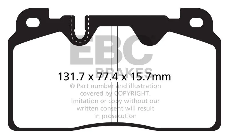 Ebc Greenstuff Front Brake Pads For 12+ Audi Q5 2.0 Turbo (Brembo) 1