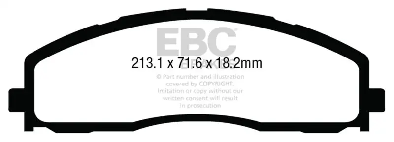 Ebc Greenstuff Front Brake Pads For 13+ Ford F250 (Inc Super Duty) 6.2 (2Wd) 1