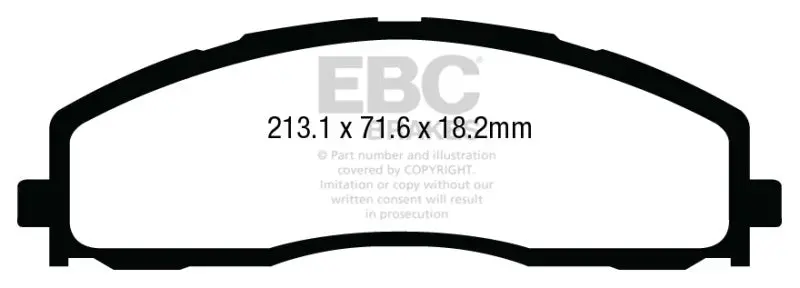 Ebc Greenstuff Front Brake Pads For 13+ Ford F250 (Inc Super Duty) 6.2 (2Wd) 2