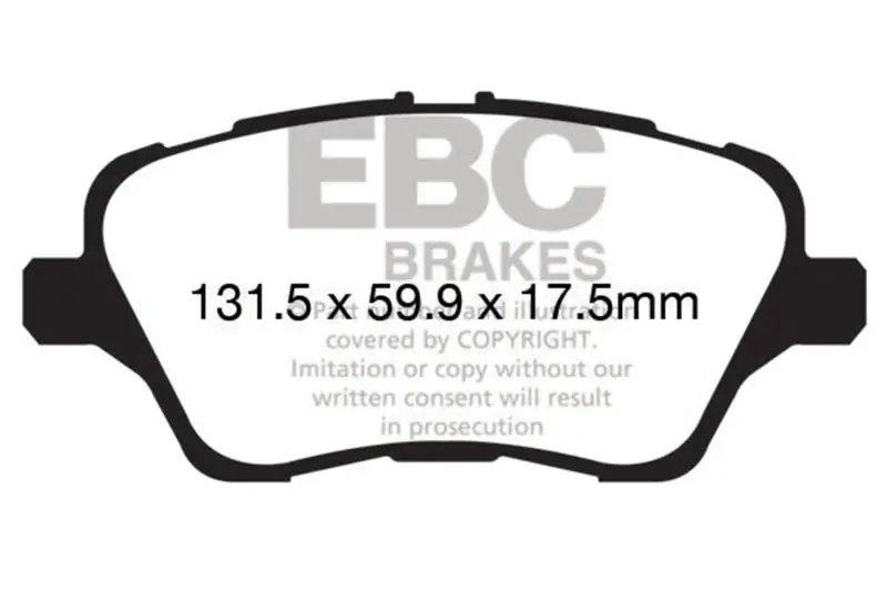 Ebc Greenstuff Front Brake Pads For 13+ Ford Fiesta 1.6 Turbo St 2